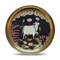 Pichwai Brass Thali - White Background