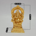 Pillayar Ganesh Gold Idol Dimensions 6.5cm Width 13cm Height 4cm Depth Solid Brass