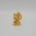 Pillayar Vamamukhi Gold Idol Left Angle Chaturbhuja Four Arms Round Lotus Base Gifting