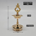 Porai Kutthu Vilakku Brass Oil Lamp – 12cm small size pooja deepam with 6cm base, perfect for daily rituals, festivals & gifting.