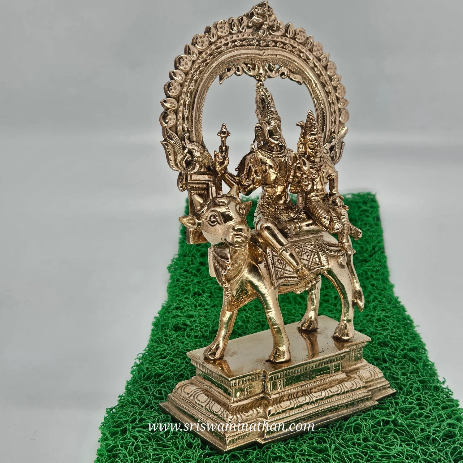 Pradosham Shiva Panchaloha Length View - Pradosha Puja Deity - Five-Metal Alloy Statue
