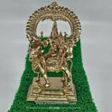 Pradosham Shiva Parvati Front View - Monday Worship Idol - Traditional South Indian Panchaloha