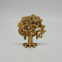 Premium pure brass Kalpavriksha wish fulfilling tree of life statue 4 inch 9.5cm height 180gm weight straight pose front view suitable for pooja rituals size guide