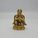 Premium Antique Brass kneeling Naga Garuda statue with sarpa garland 3.5 inch 9cm height 7cm length 3.5cm depth front profile view showing subdued snake base size guide