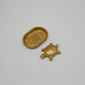 Premium Brass Kurma Tortoise with sacred numerology yantra plate front straight profile