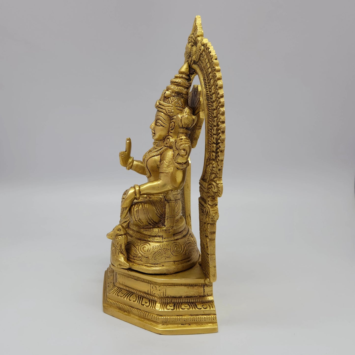 Premium Brass Mahalakshmi Statue 24.5cm height 15cm width 9cm depth side pose