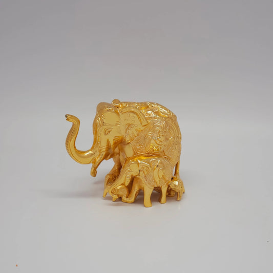 premium-brass-matriarch-elephant-statue-naga-shankha-kalasha-12cm-left-side