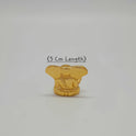 Premium brass miniature ganesha abstract murti 5cm length bottom view showing traditional hollow base casting