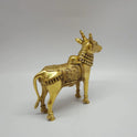  Premium Brass Nandi Statue sacred bull 22cm back view showing saddle details and metal casting structure