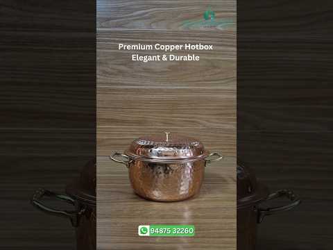 Copper Hot Box SS Insulated Tiffin Carrier with Dot Hammered Design — Sri Swaminathan & Co