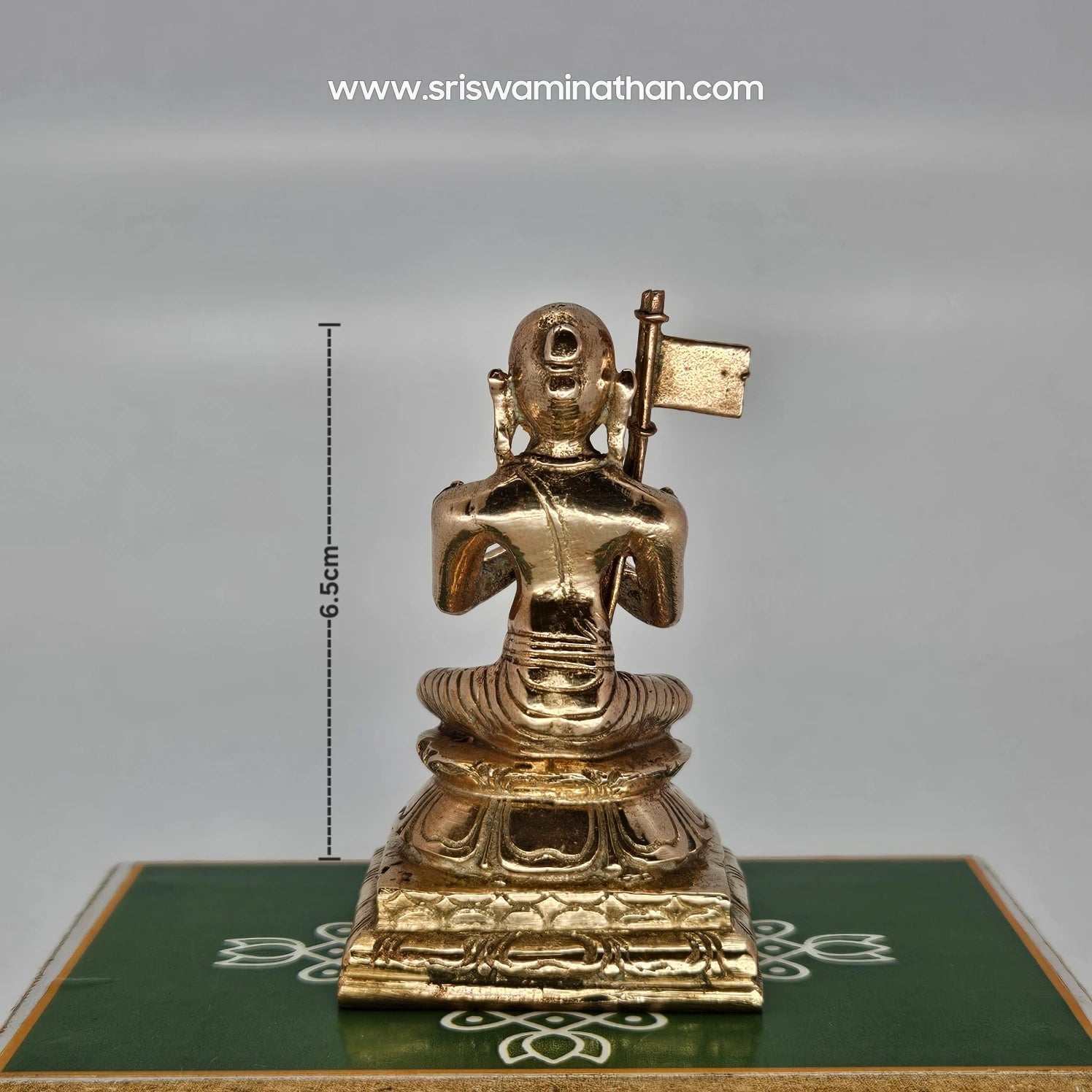 Sri Ramanujacharya Complete Statue - Vishnu Devotee Brass - Temple & Home Worship - Sri Swaminathan