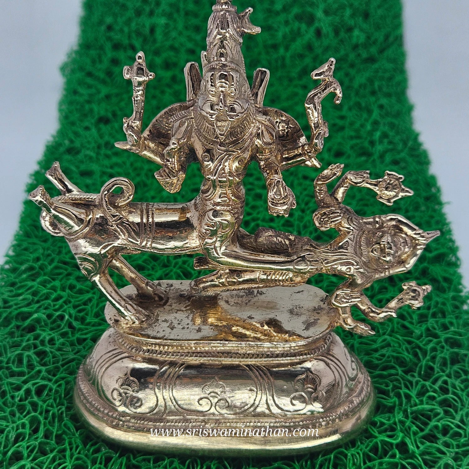 Sarabeswarar Back View - Sharabha Shiva Brass Statue - Protection & Power Deity - Sri Swaminathan

