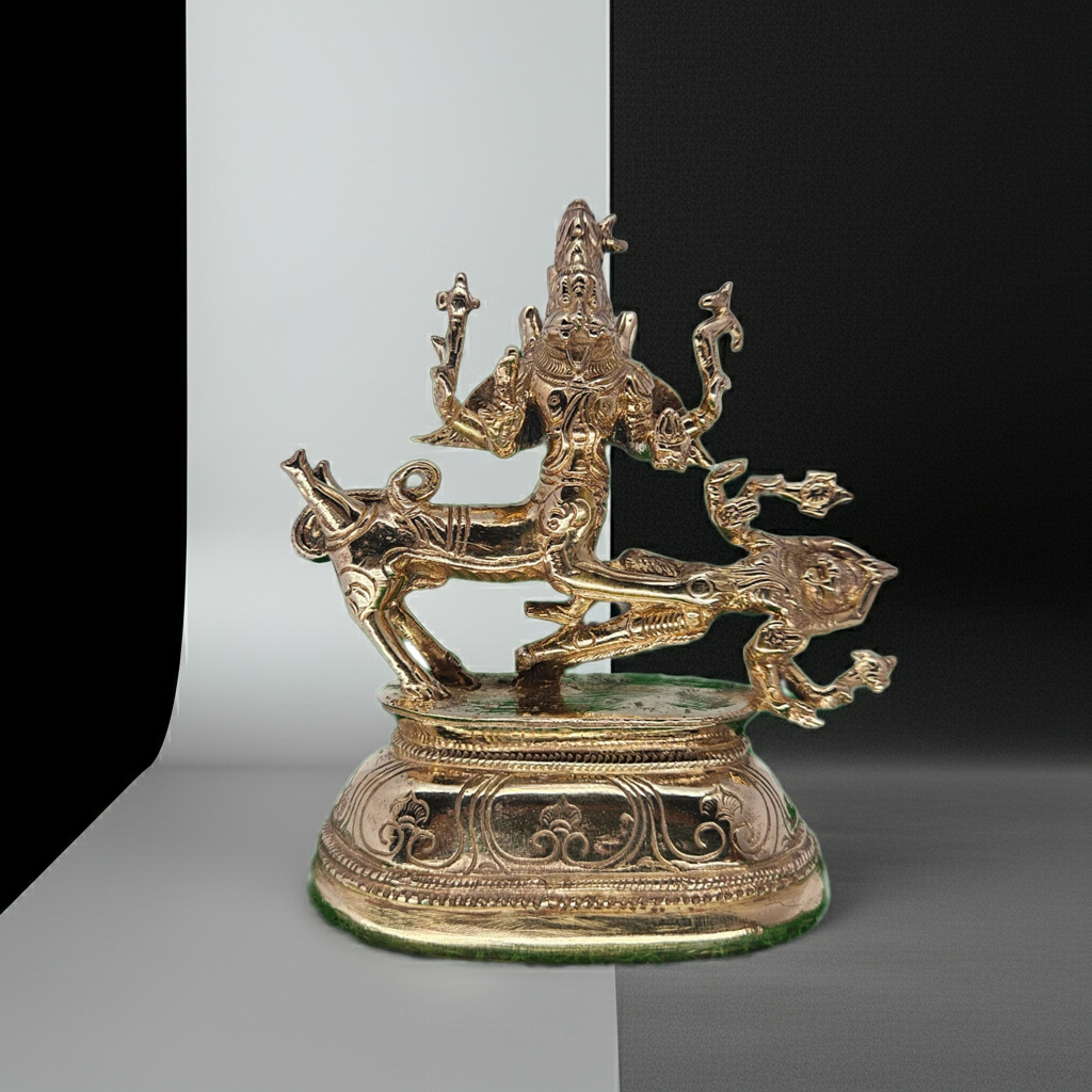 Sarabeswarar Panchaloha Statue 5 Inch - Sharabha Shiva Bird-Lion Form - Protection - Sri Swaminathan
