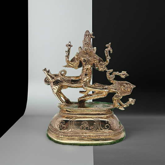 Sarabeswarar Panchaloha Statue 5 Inch - Sharabha Shiva Bird-Lion Form - Protection - Sri Swaminathan