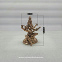  Measurements of Panchaloha Statue on ornate lotus throne — Panchaloha five-metal alloy, Sri Swaminathan & Co
