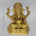 8 Inch Traditional Ganesha Brass Murti - 4.6kg Vinayagar Idol for Pooja Room