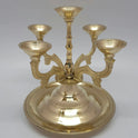 Sri Swaminathan Co Kumbakonam Pure Brass 5 Kilai Temple Aarthi Stand 950g Five Branch Camphor