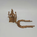Top-down view displaying the modular components of the 12.5cm Varahi Amman icon laid down separately to practically explain the detachable frame.