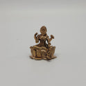 Sri Swaminathan and Co premium handcraft style Panchaloha miniature Balambigai seated statue 3.5cm height 3.5cm length 55gm weight straight pose front view 