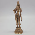 Sri Swaminathan and Co premium handcraft style Panchaloha Sivagami Amman standing statue 15cm height 4.5cm length 250gm weight straight pose front detailed view