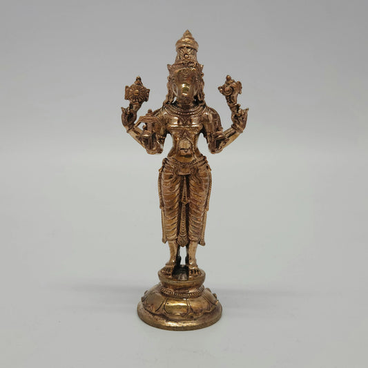  Sri Swaminathan and Co premium handcraft style Panchaloha Varahi Amman standing statue 13cm height 6cm length 270gm weight straight pose front view