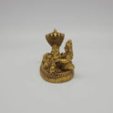 Sri Swaminathan and Co brass Ranganathar vigraham antique finish 200g weight straight posture view sleeping posture showing uniform heritage dark bronze-toned patina finish and 4.5cm depths