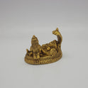 Sri Swaminathan and Co brass Ranganathar vigraham antique finish 200g weight side posture view facing left side tracking the total 6.8cm horizontal length dimensions