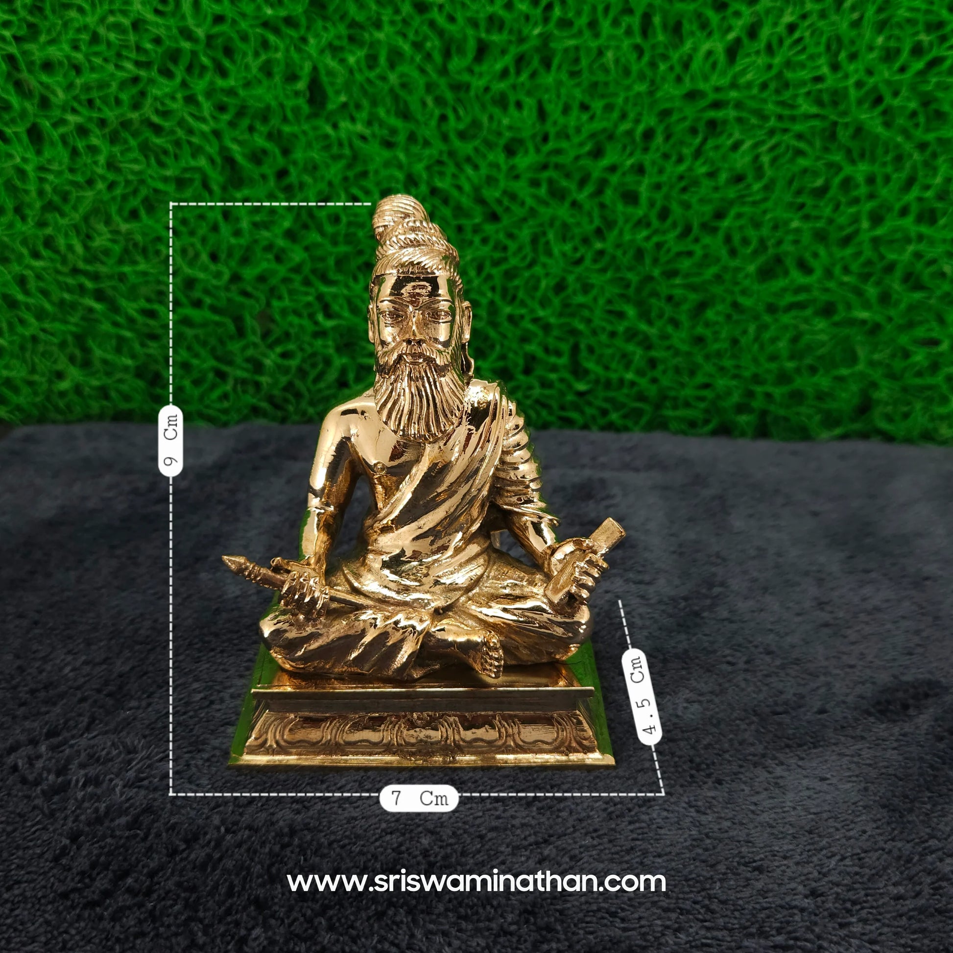 Thiruvalluvar 4 Inch Panchaloha - Thirukkural Poet Brass - Tamil Culture & Heritage - Sri Swaminathan