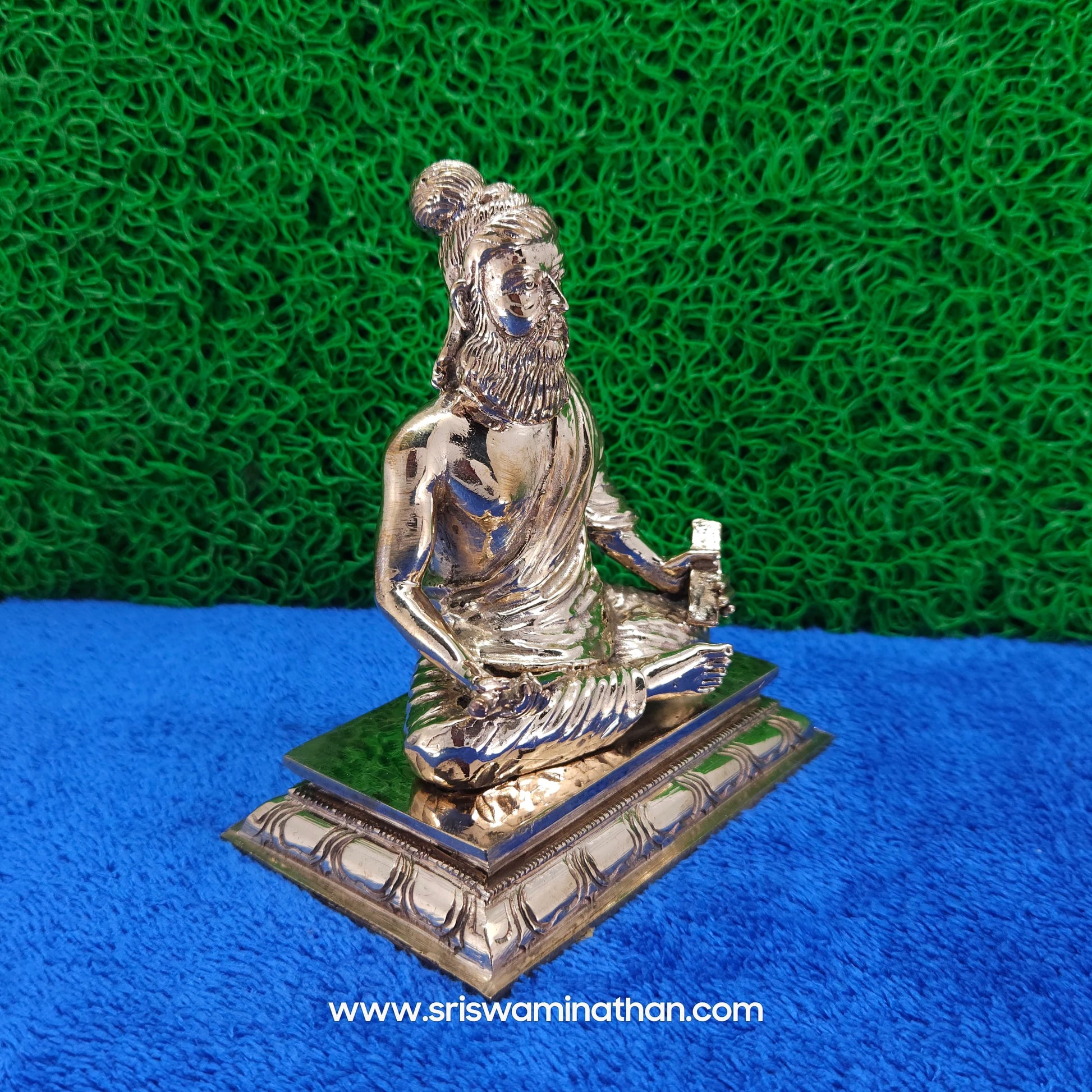 Thiruvalluvar Panchaloha Meditation Pose - Tamil Philosopher Padmasana - Authentic Five-Metal