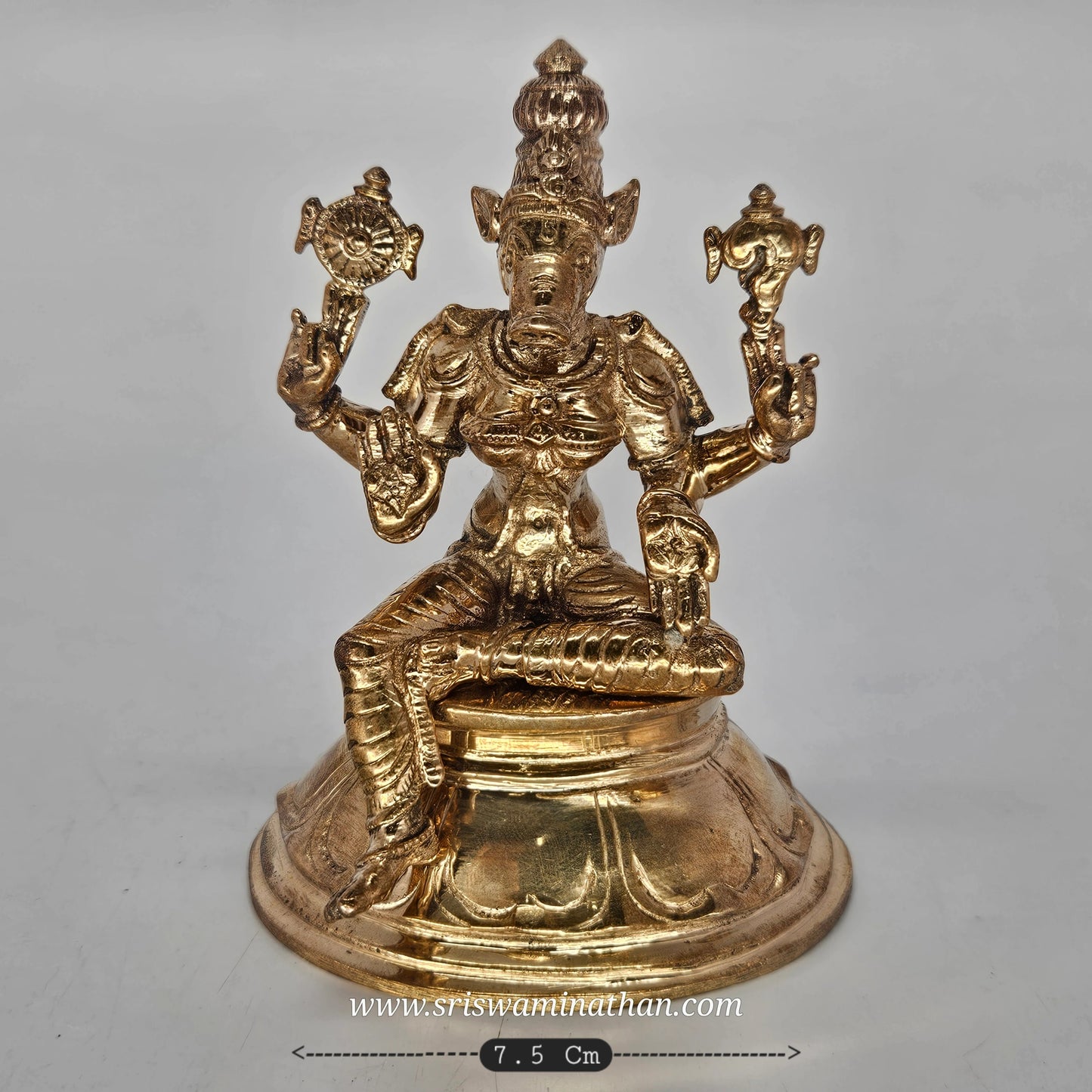 Varahi Amman 4 Inch Panchaloha - Seven Matrikas Goddess - Traditional South Indian Brass