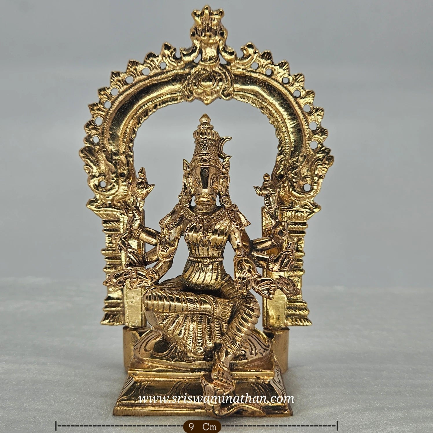 Varahi Goddess Panchaloha Handcrafted - Boar Face Shakti Deity - Authentic Five-Metal 375g