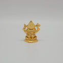 Vigneshwara Gold Idol Back View Sunburst Lotus Halo Round Pedestal Base Craftsmanship