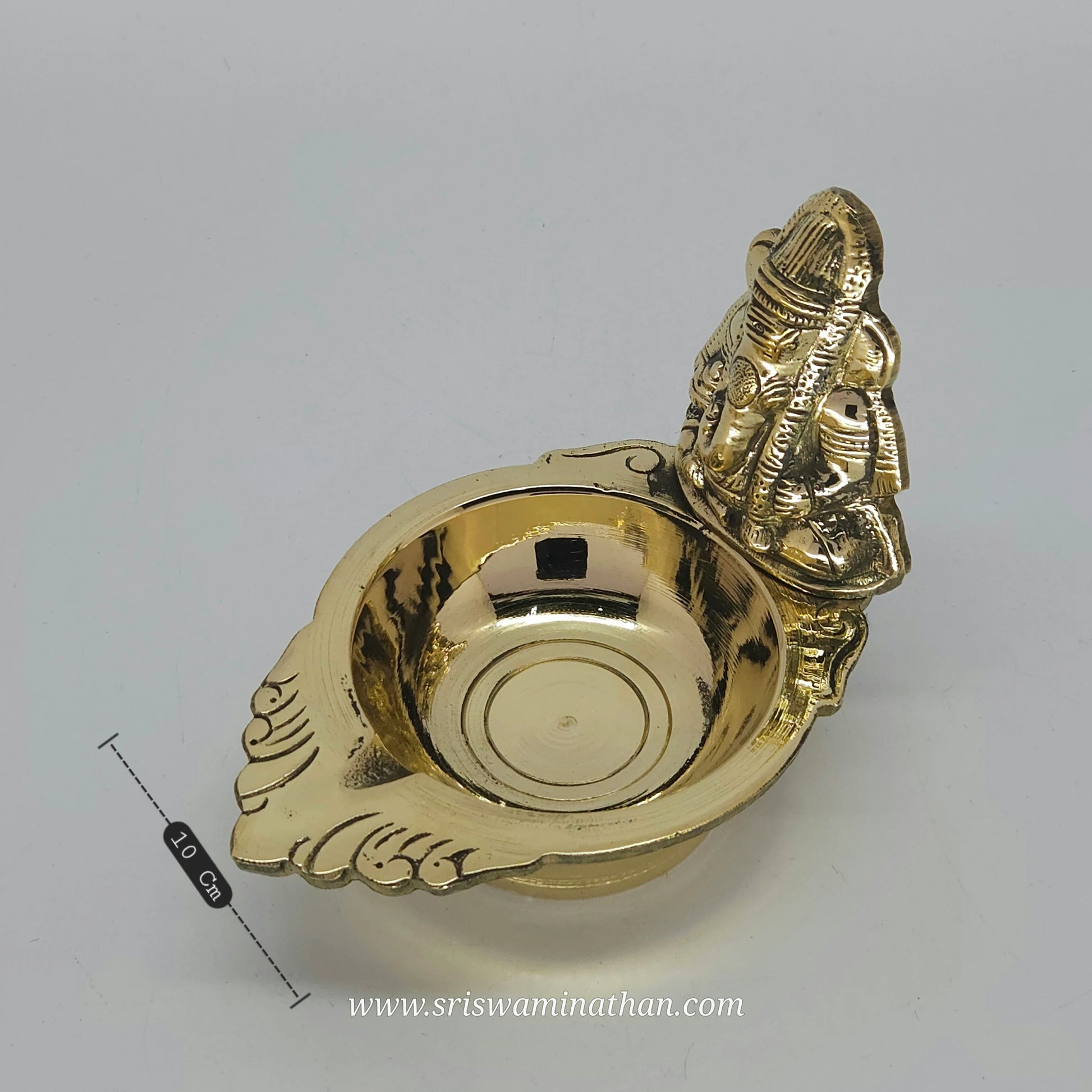 Aynagaran brass lamp traditional Tamil vilakku - Perfect for Ganesha festival celebrations and daily worship
