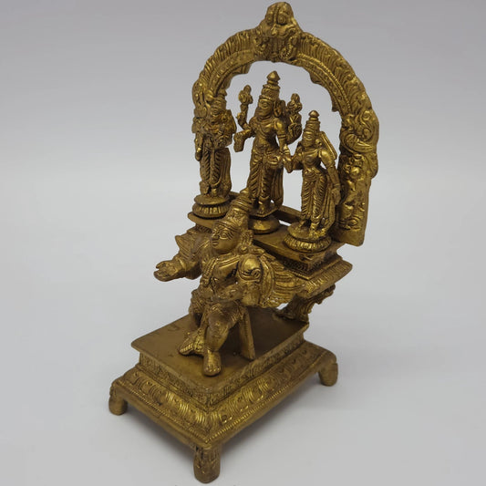 Vishnu Garuda Brass Idol Right Angle Wings Spread Tamil Nadu
