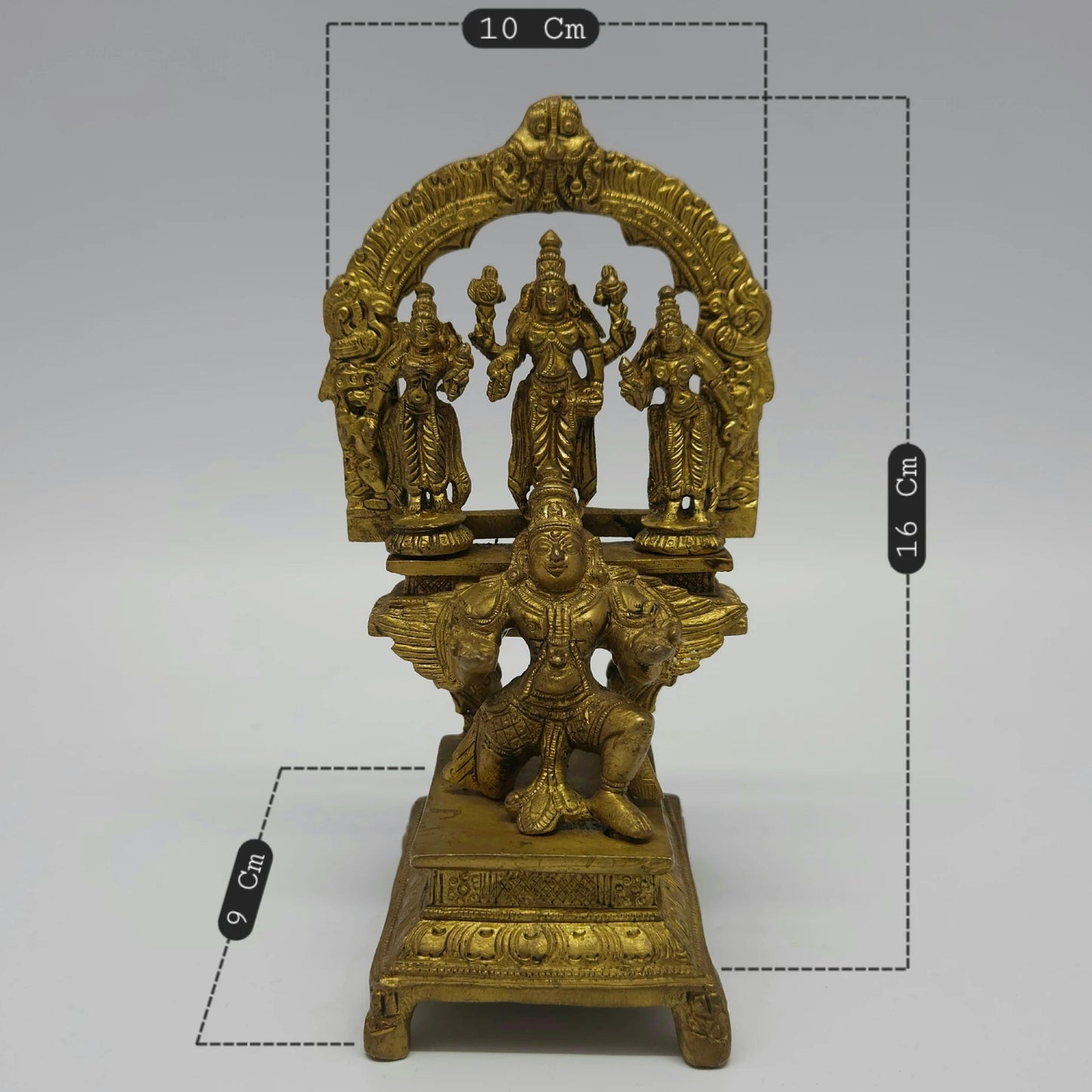Vishnu Garuda Brass Statue Dimensions 10cm Width 16cm Height 9cm Depth