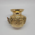 Vishnu Tattva Lota Dashavataram Abhisheka Patram Brass Gold Finish Yuga Chakra Vessel Dashavatar Sadhana Kalash